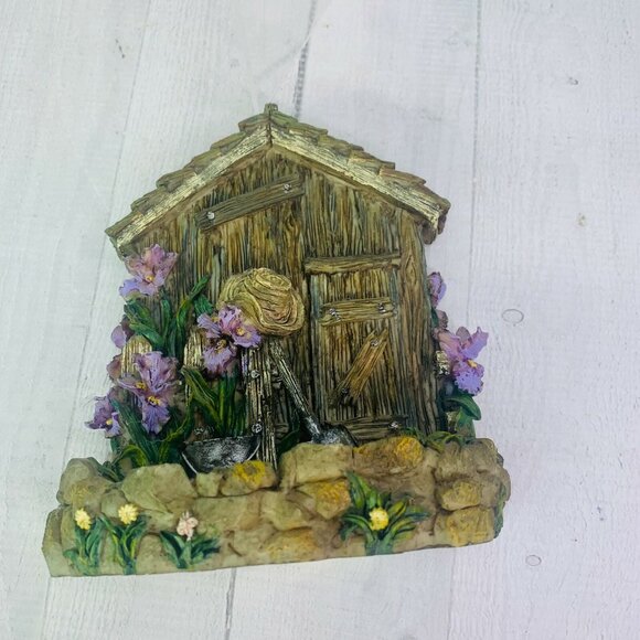 Young FLOWER GARDEN SHED 3D Resin Wall Plaque Free Stand Tabletop 6.5" Figurine - Picture 7 of 9